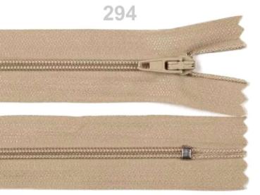 Reißverschluss Spirale 3 mm Länge 18 cm pinlock  Hellbraun